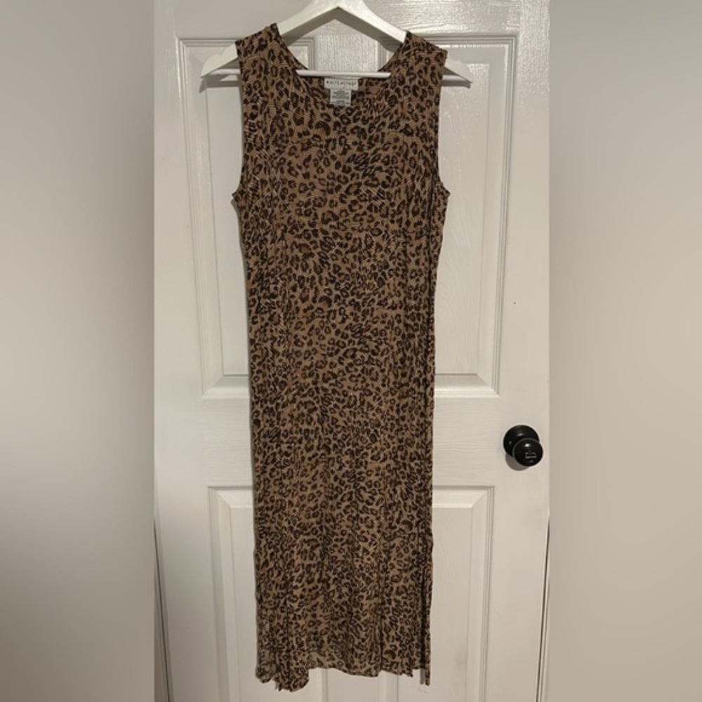 Vintage Midi Animal Print Dress w/ slits